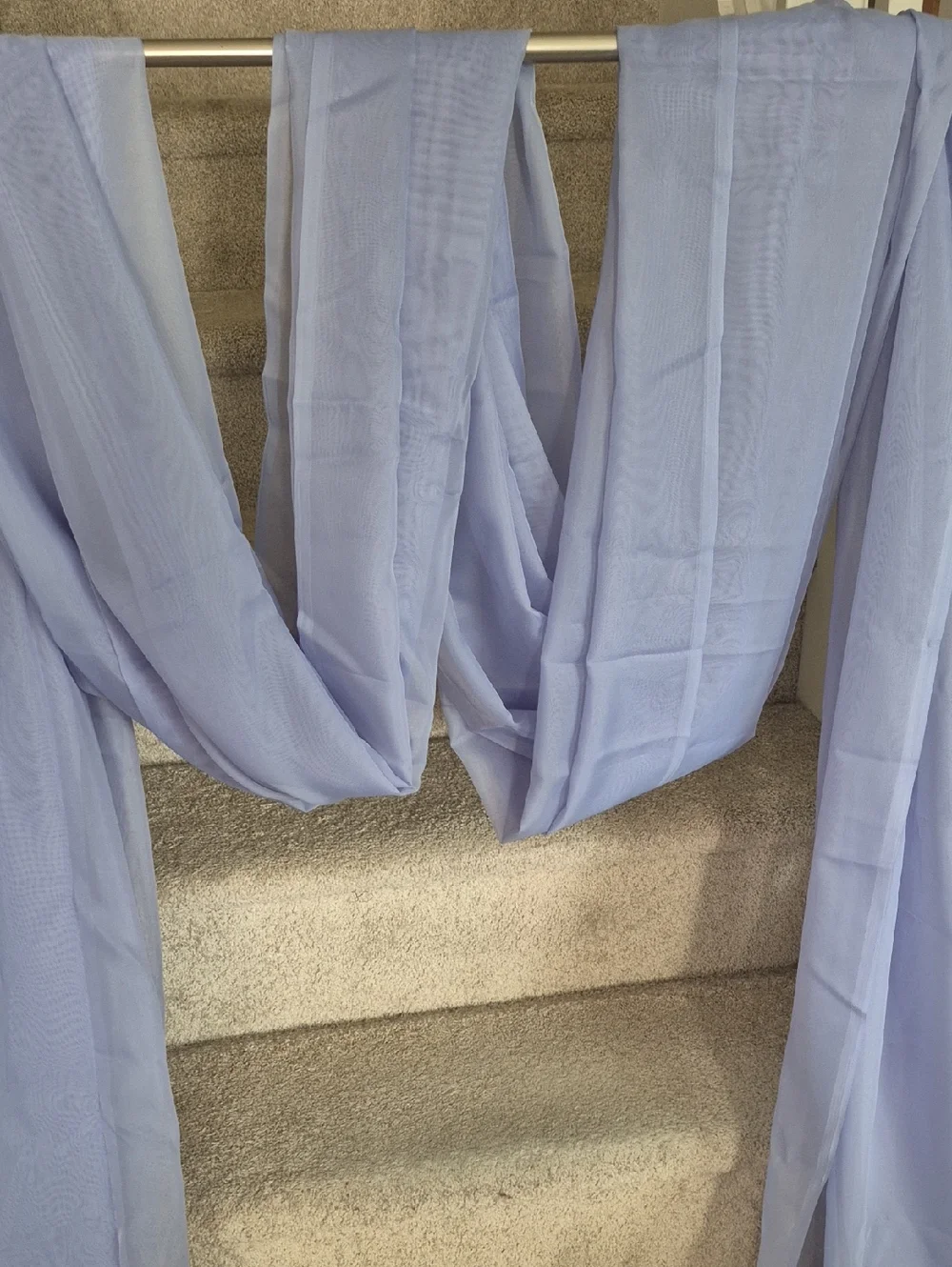 Lavender Sheer Window Scarf 220x60